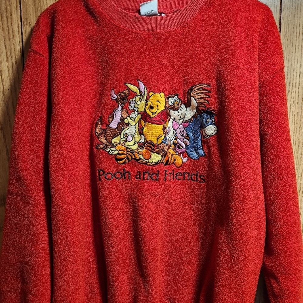 Disney Red Pooh and Friends Sweater